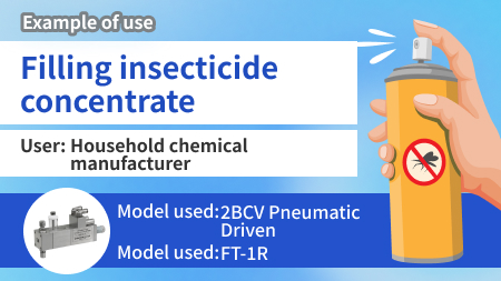 [That makes sense] Introducing an example of filling aerosol cans with concentrated insecticide!
